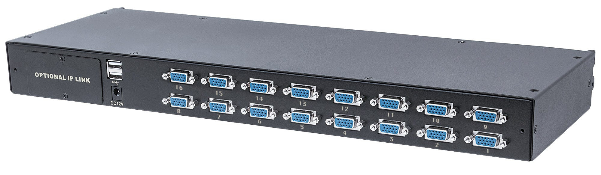 Intellinet Modular 16-Port VGA KVM Switch, For Use with Product Numbers For Use with Product Numbers 507622, 507738, 507981, 507998, 508025, 508032, 508049 & 50