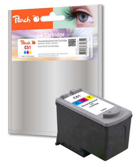 Peach 313166 ink cartridge 1 pc(s) Cyan, Magenta, Yellow