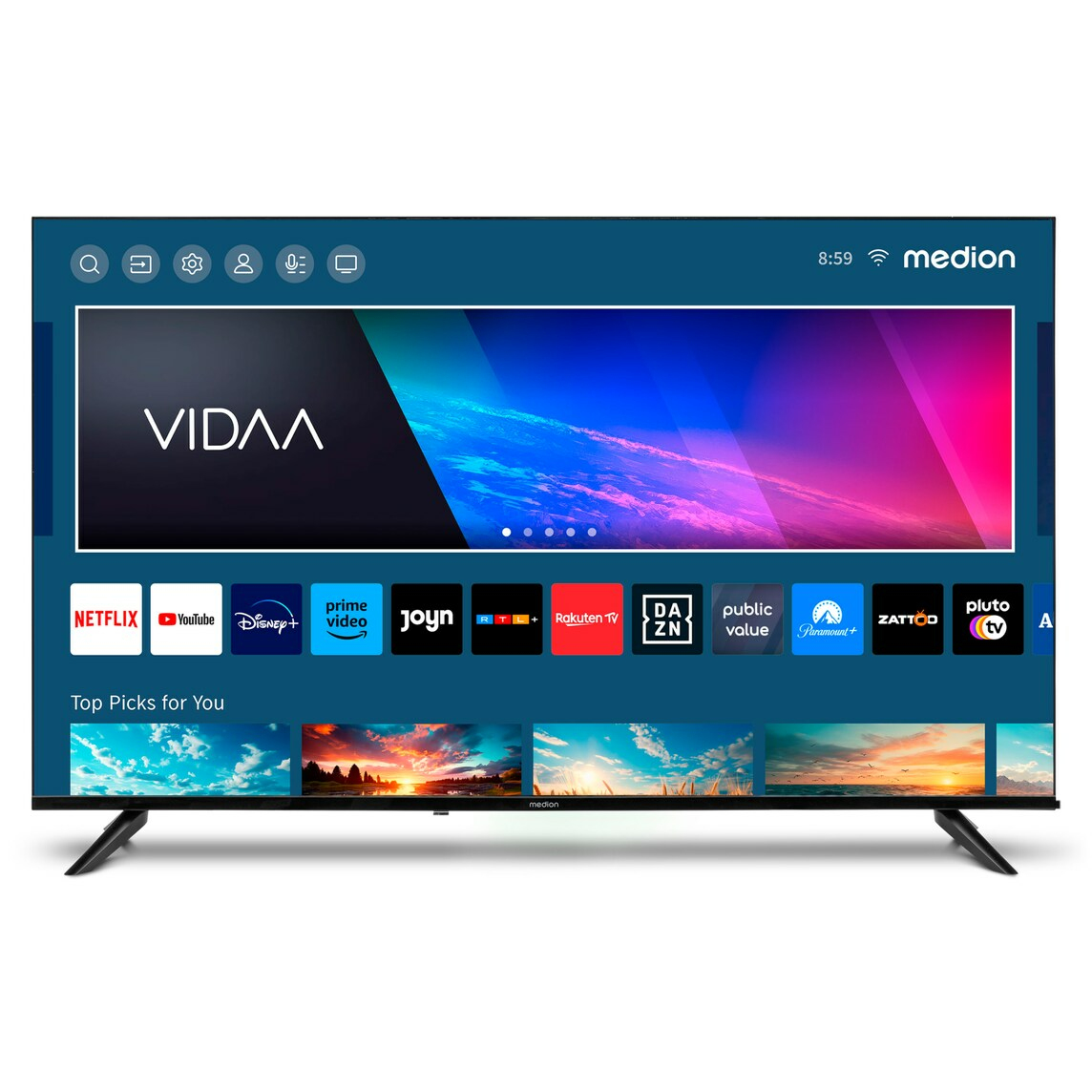 MEDION LIFE X15517 (MD 31642) 1397 cm (55") 4K Ultra HD Smart TV Wi-Fi Nero 250 cd/m