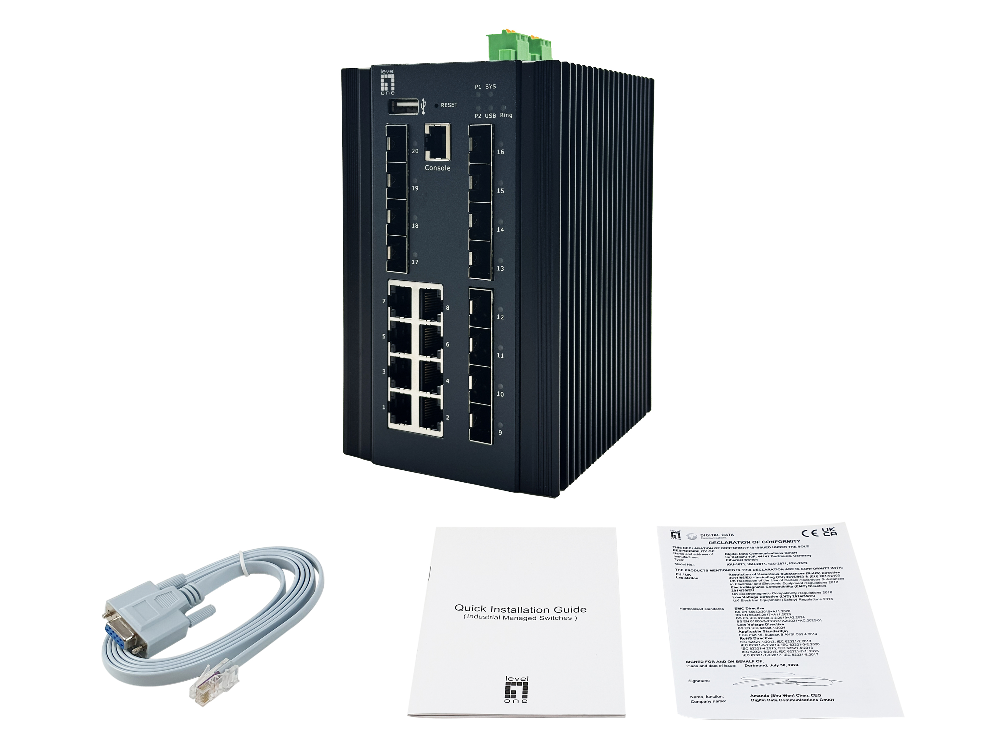 LevelOne Industr.Switch  8xGE/8xSFP/4x2.5GSFP     Managed L2