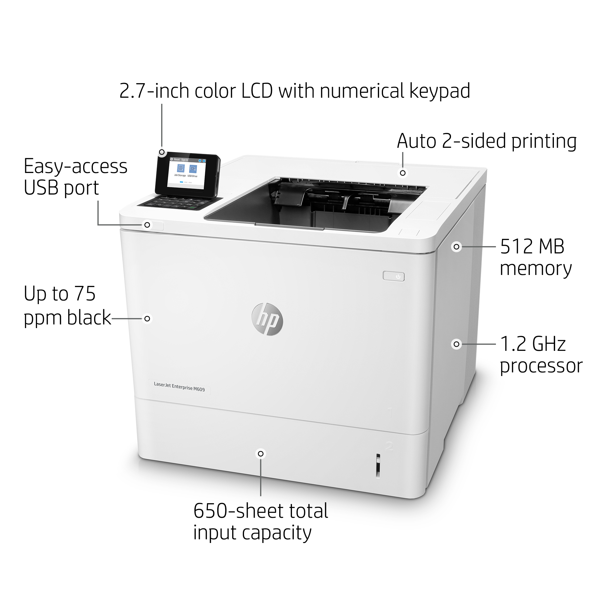 HP LaserJet Enterprise M609dn, Print – image 7