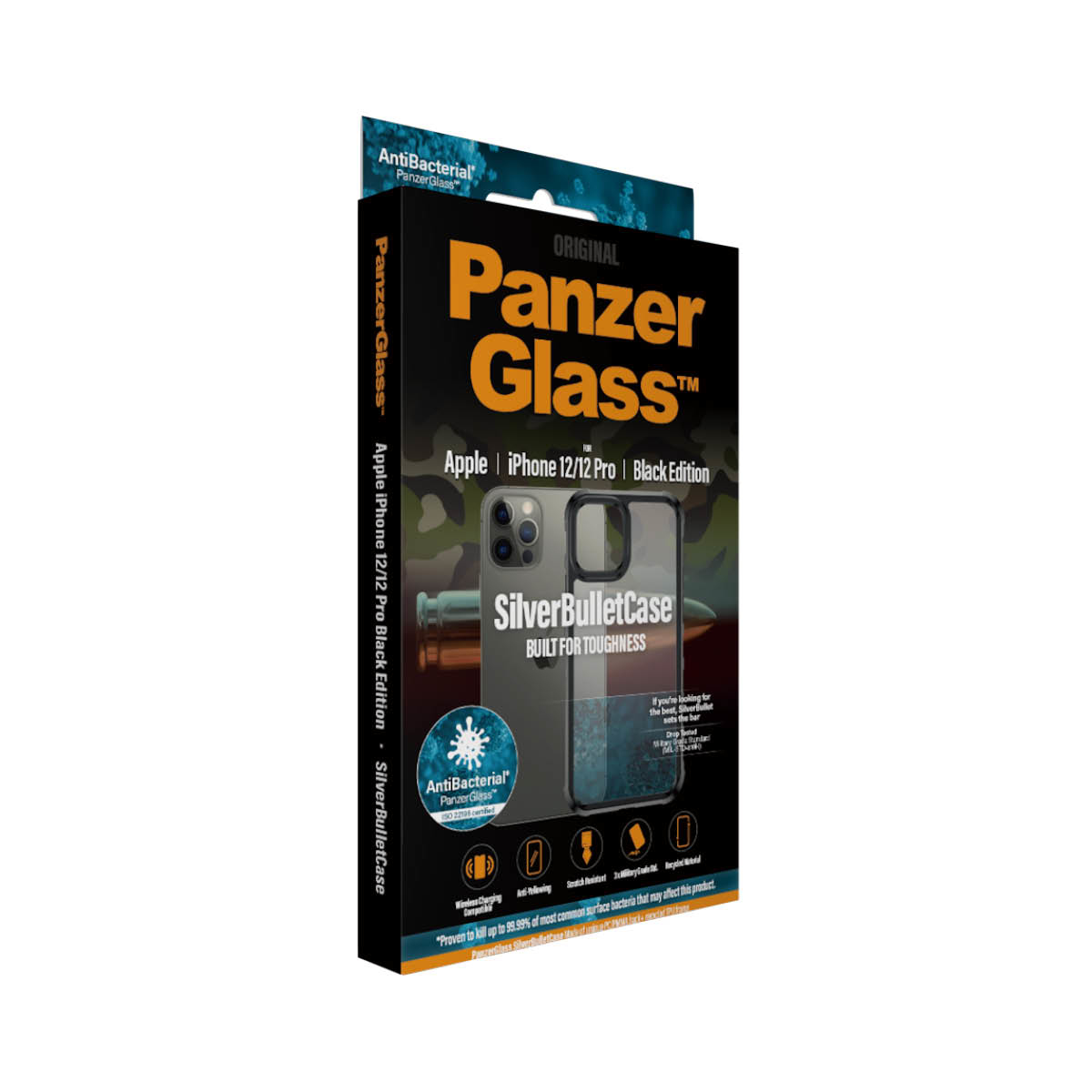 PanzerGlass ® SilverBullet ClearCase iPhone 12 | 12 Pro | Black – image 5