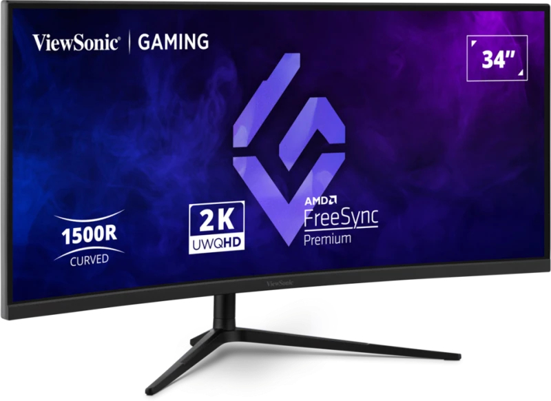 ViewSonic VX3418C-2K 34in UWQHD 1500R Curved Gaming Monitor 180Hz 1ms FreeSync Premium