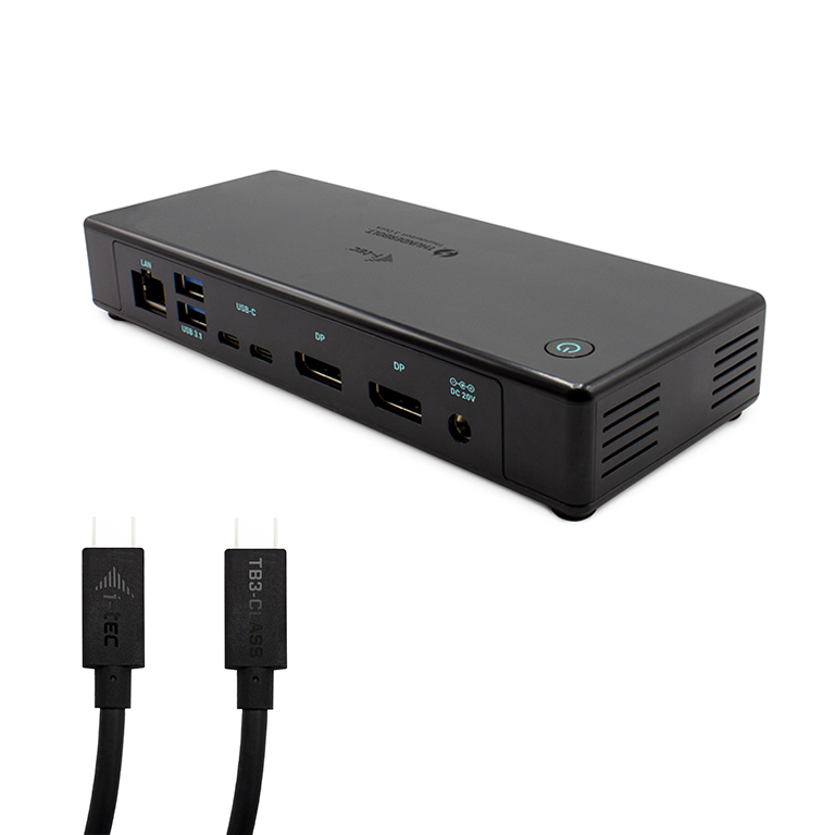 i-tec Thunderbolt3/USB-C Dual DisplayPort 4K Docking Station with Power Delivery