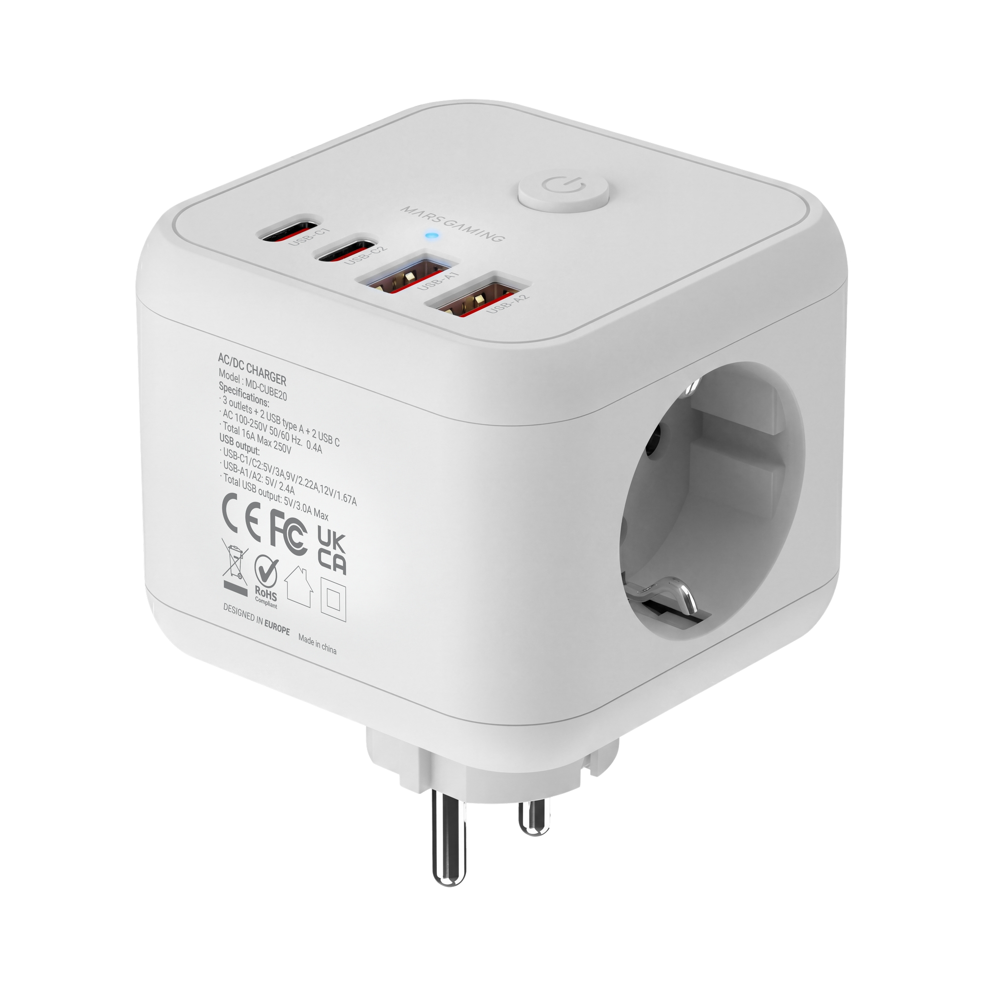 Mars Gaming MDCUBE20W mobile device charger White – image 3