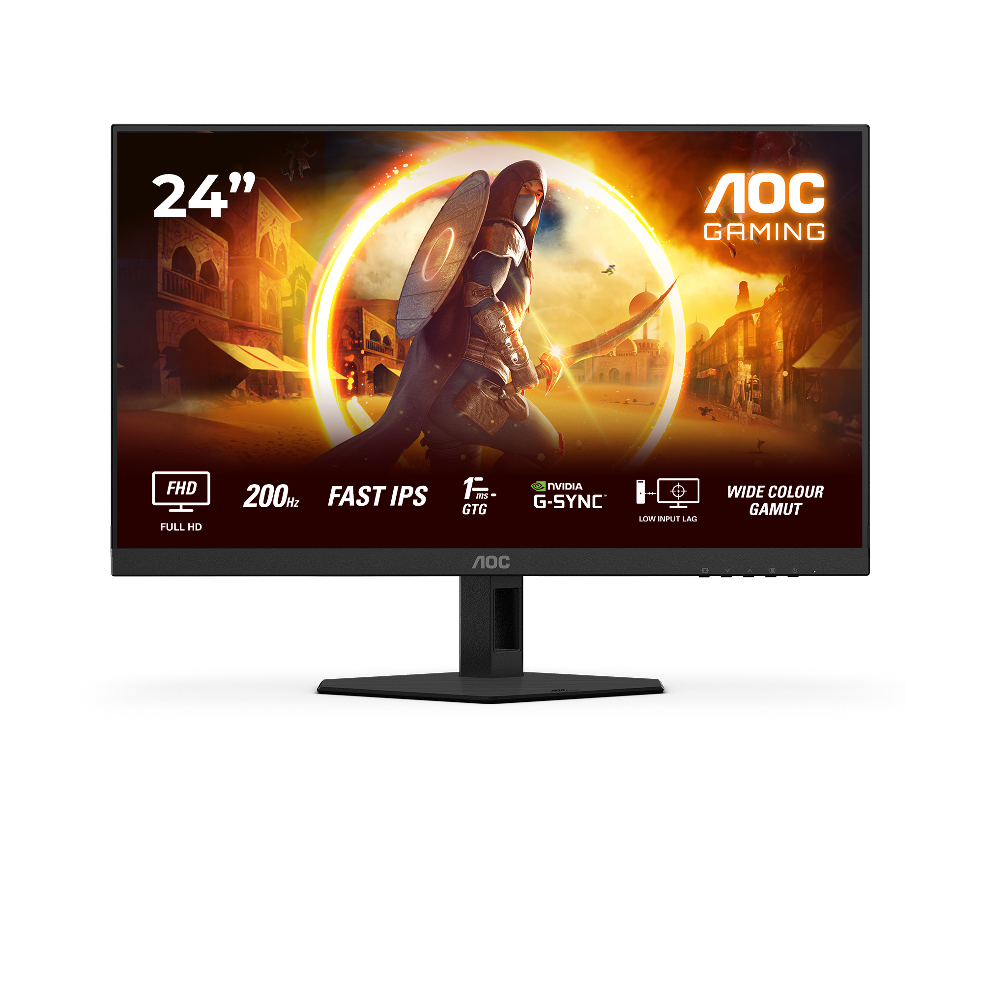 AOC G4 24G4HRE Monitor PC 60,5 cm (23.8") 1920 x 1080 Pixel Full HD LED Nero, Rosso