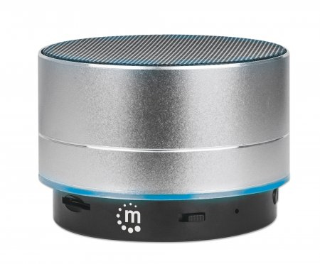 Manhattan Metallic Bluetooth Speaker, Splashproof, Range 10m, microSD card reader, Aux