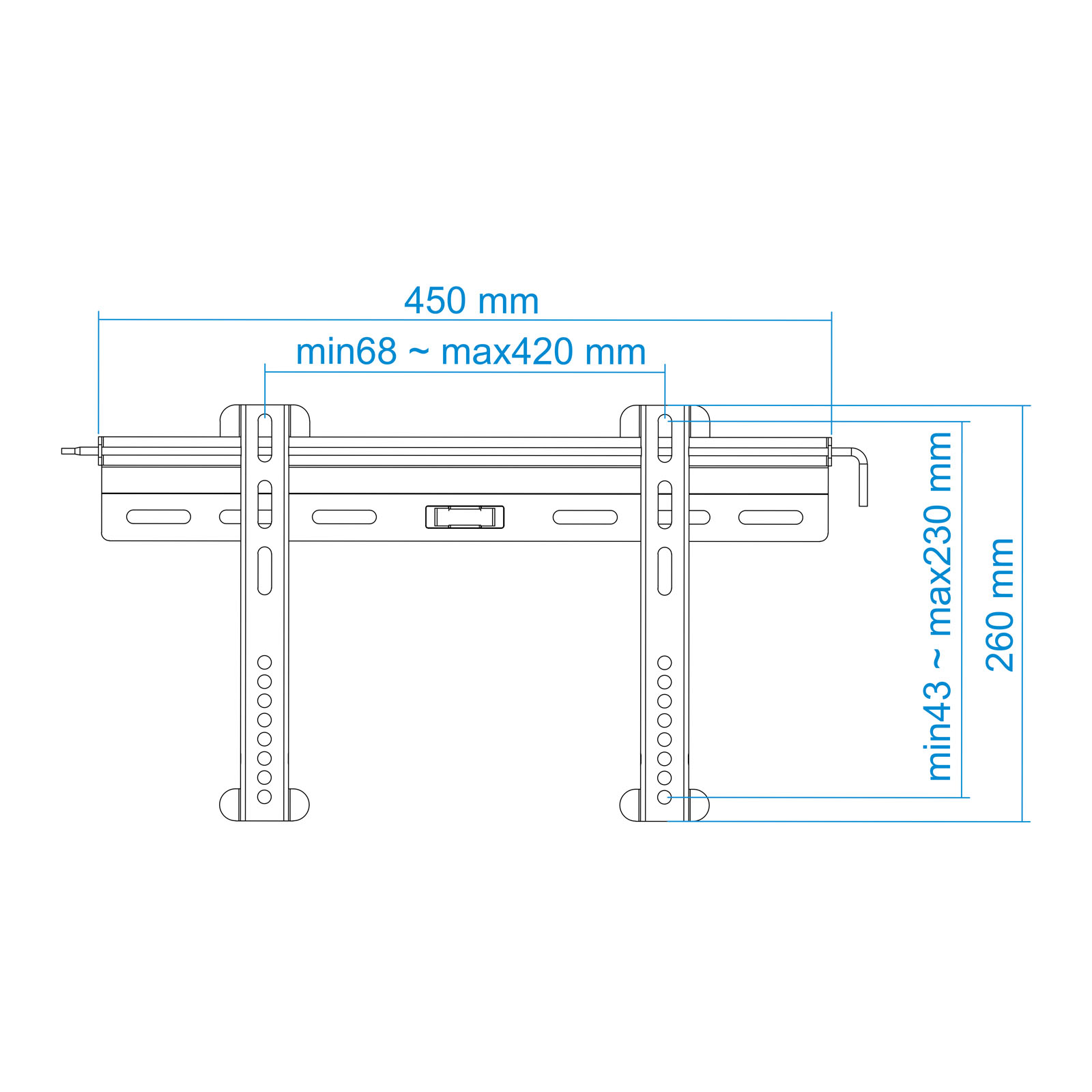 TooQ LP3037F-S TV mount/stand – image 4