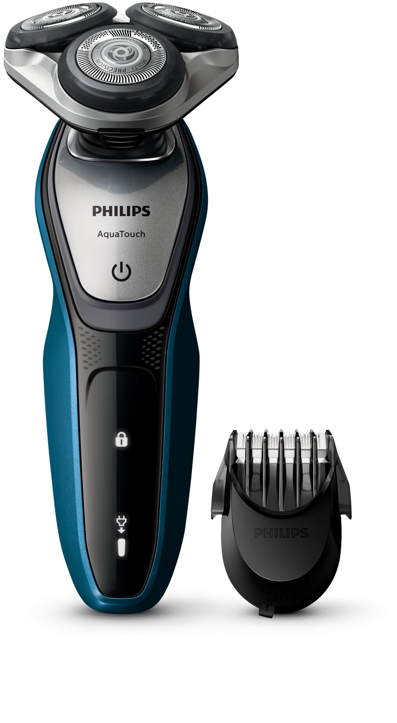 Philips AquaTouch S5420/24 men's shaver Rotation shaver Trimmer Blue, Charcoal