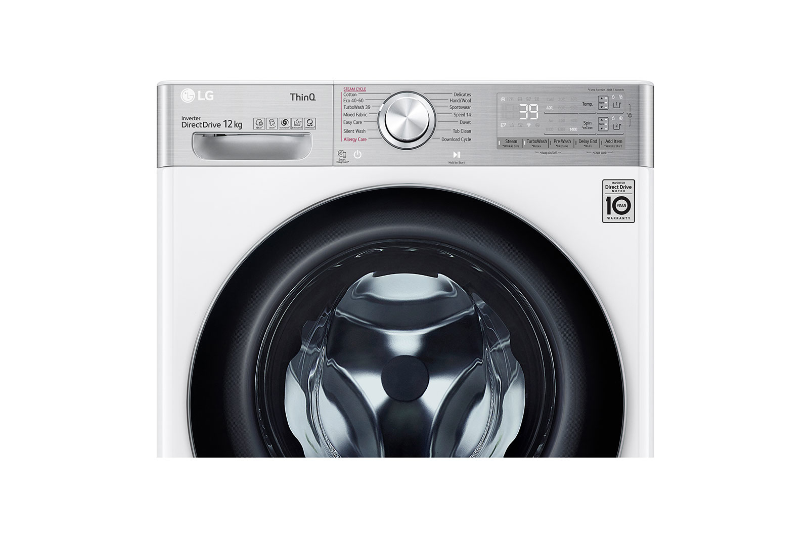 LG F4DV9512P2W washer dryer Freestanding Front-load White – image 4