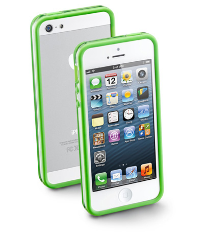 Cellularline BUMPERIPHONE5G mobile phone case Border Green