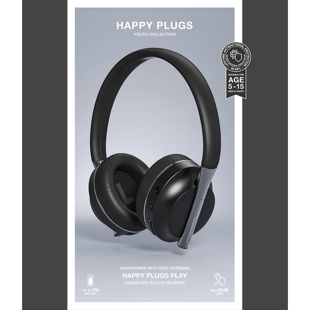 Happy Plugs PLAY Headset Wired & Wireless Head-band USB Type-C Bluetooth Black image 2