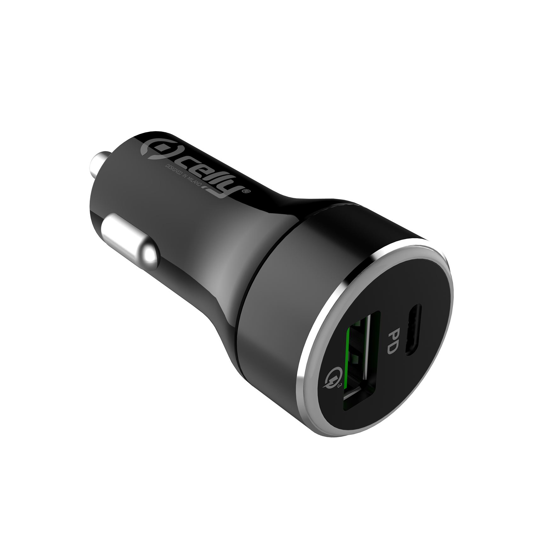 Celly CCUSBCQC30BK mobile device charger Black USB Fast charging Auto – image 1
