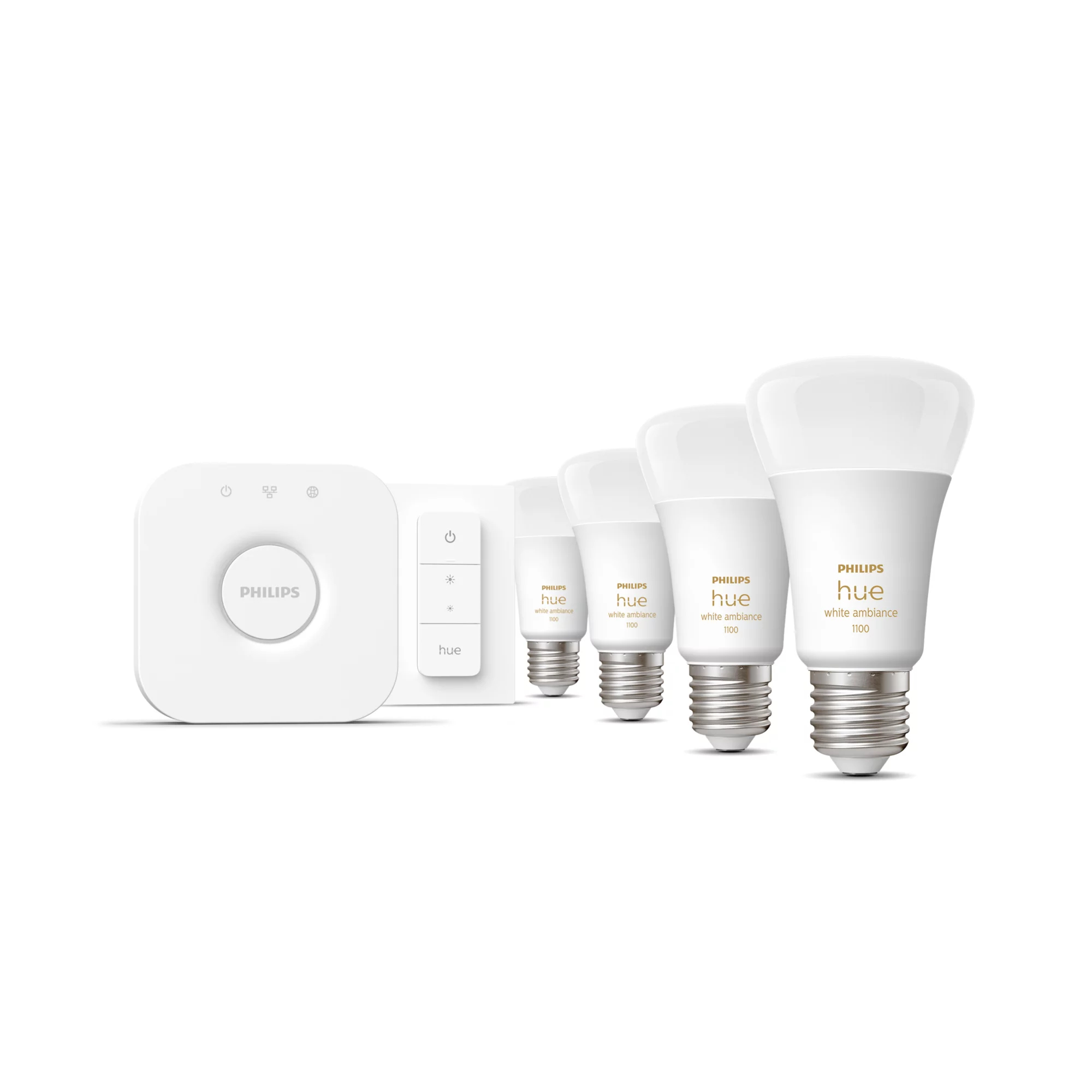 Philips by Signify Philips Hue White ambience Starter kit: 4 E27 smart bulbs (1100) + dimmer switch – image 2