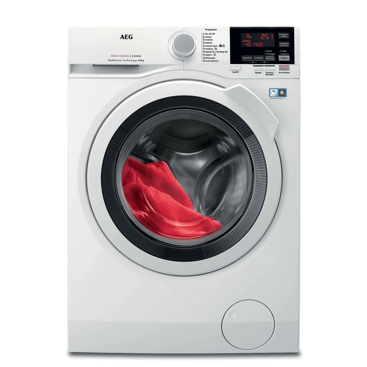 AEG L7WBG856 washer dryer Freestanding Front-load White