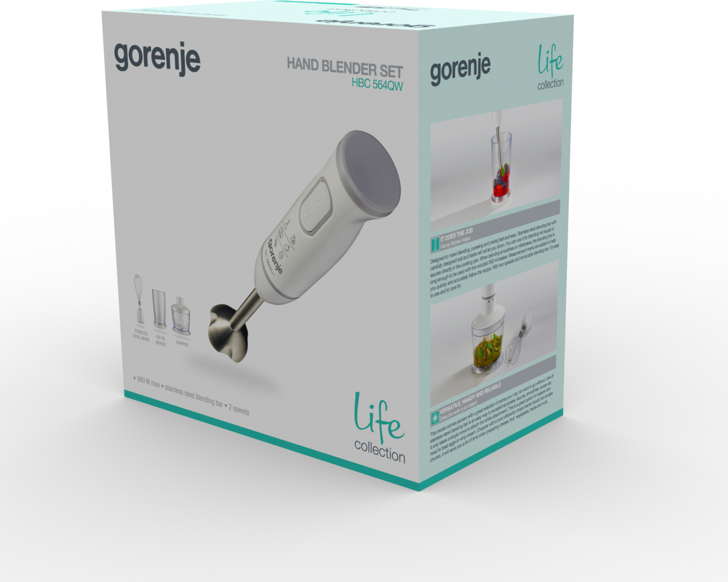 Gorenje HBC564QW 0.5 L Immersion blender 500 W White – image 2