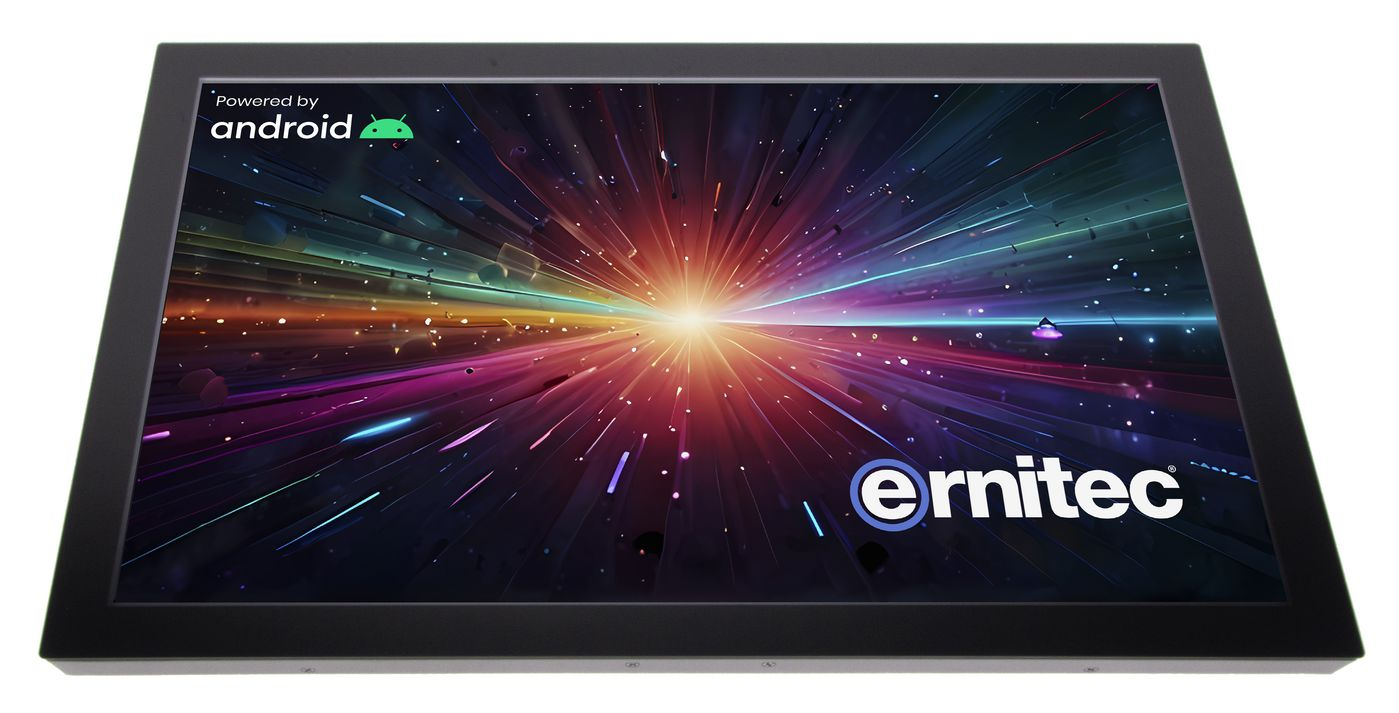 Ernitec 24 Touch monitor for 24/7 Use, Full HD, 1 x HDMI 2.0, 1 x VGA, 1 x USB, Speakers - Vandal & Waterproof - Android 14 – image 2