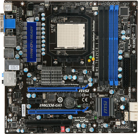 MSI 890GXM-G65 AMD 890GX Socket AM3 micro ATX