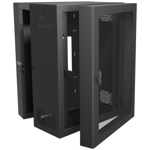 Middle Atlantic CWR-18-21VD4 rack cabinet 18U Wall mounted rack Black
