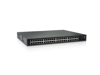 LevelOne 48 GE PoE-Plus + 2 GE SFP L2 Managed Switch, 375W – image 1