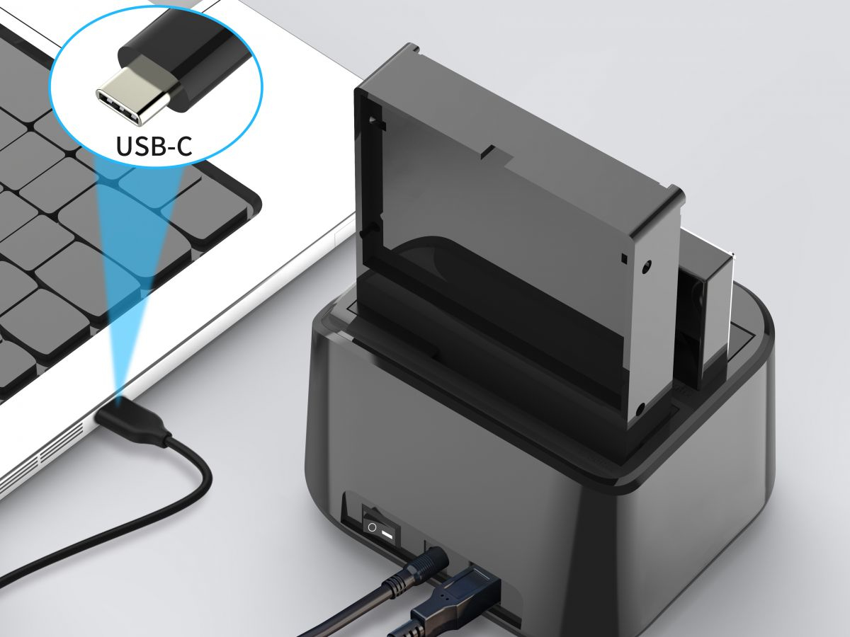 Conceptronic DONN12B storage drive docking station USB 3.2 Gen 1 (3.1 Gen 1) Type-B Black – image 4