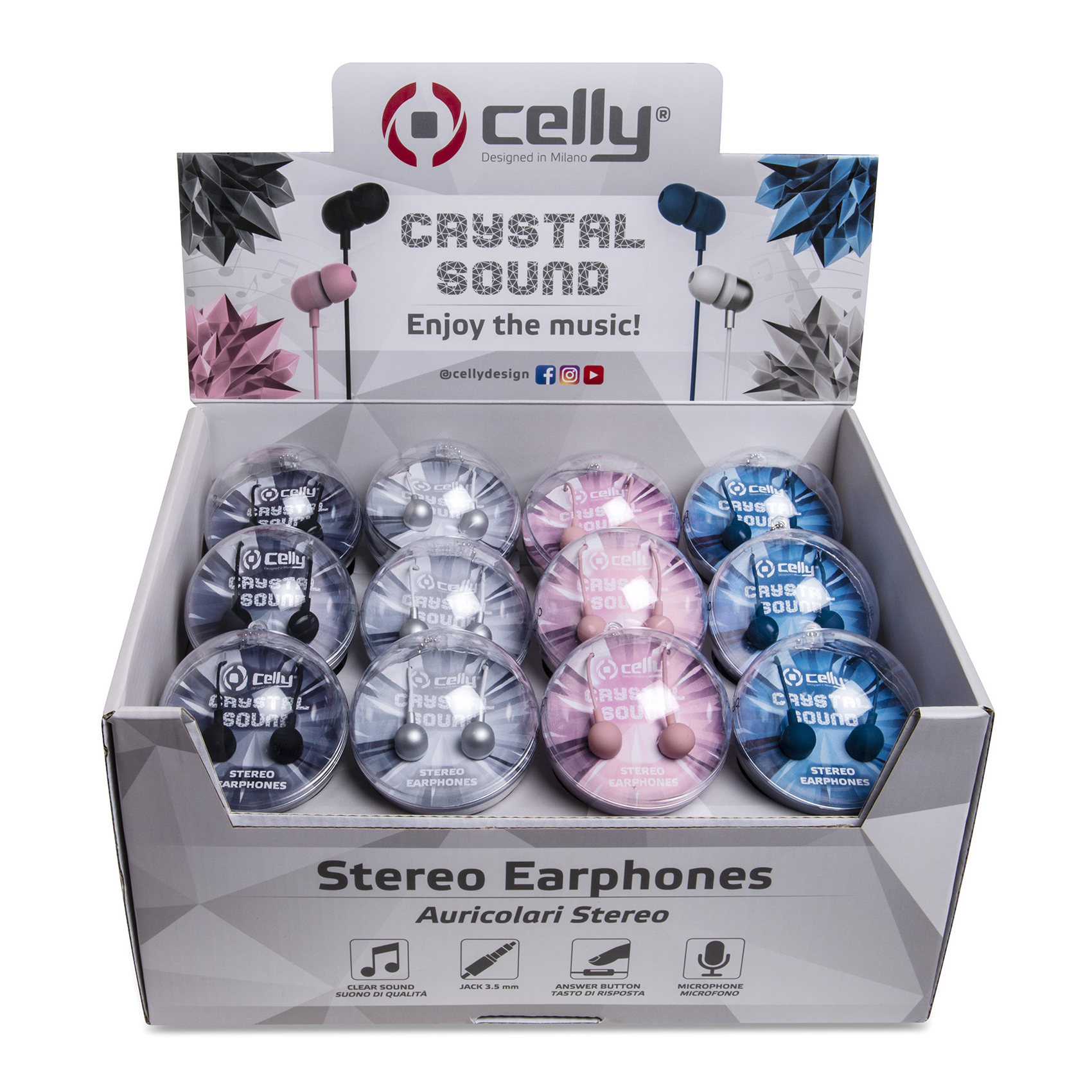 Celly EARBALL headphones/headset Wired In-ear Calls/Music Assorted colours – image 2