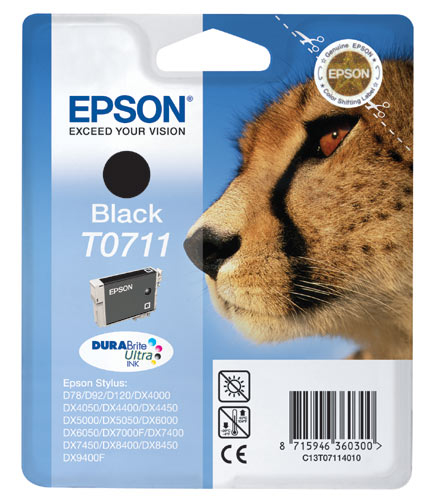 Epson Cheetah T0711 ink cartridge Original Black