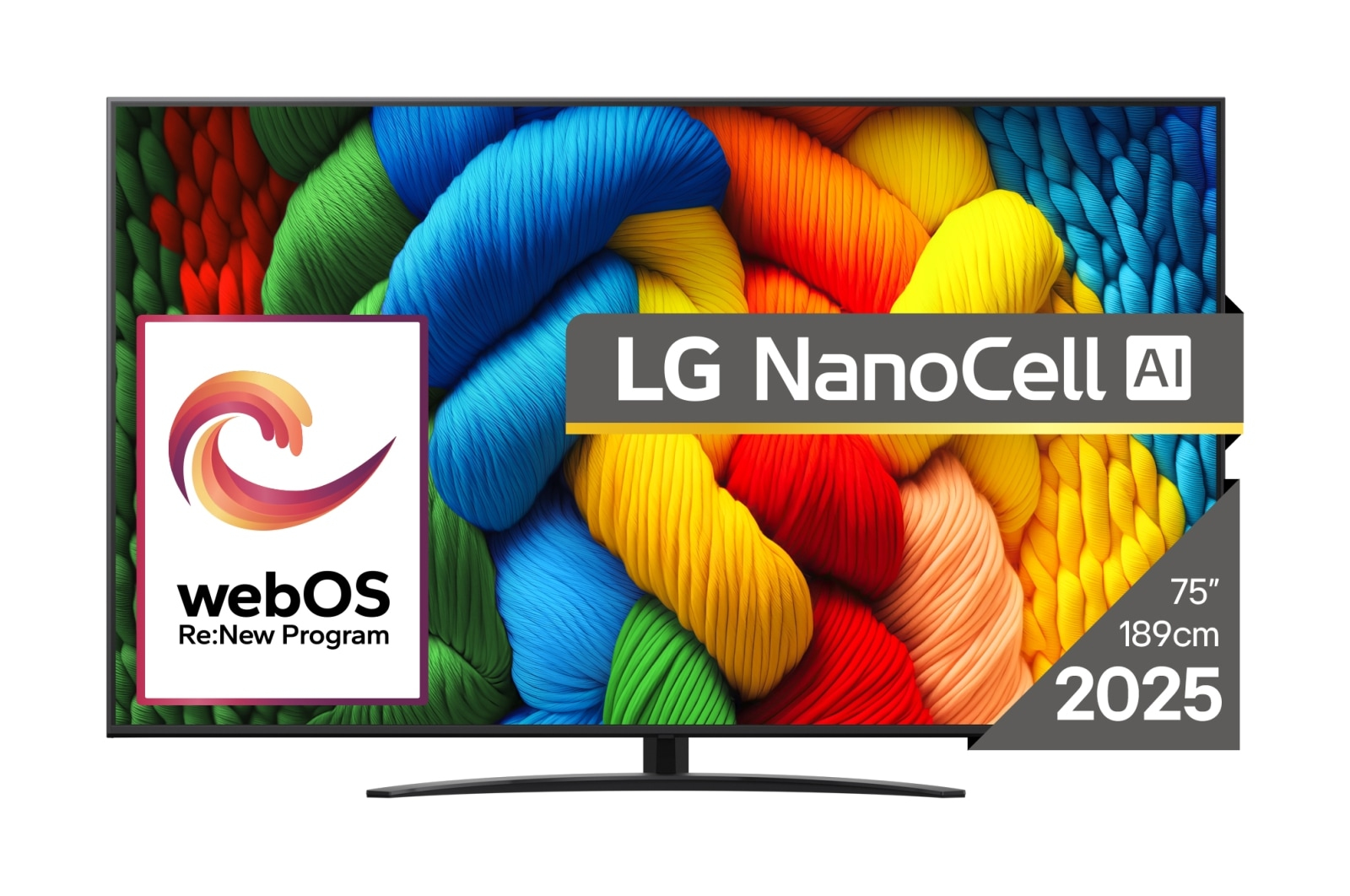 TV LG NanoCell 75NANO81A3A 75 4K UltraHD 60Hz Smart TV WebOS HDR10 Chromecast Alexa — photo 1