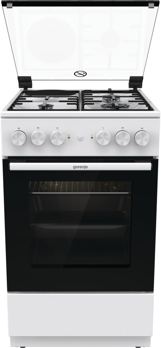 Gorenje GK5A11WD cooker Freestanding cooker Electric Combi White, Black