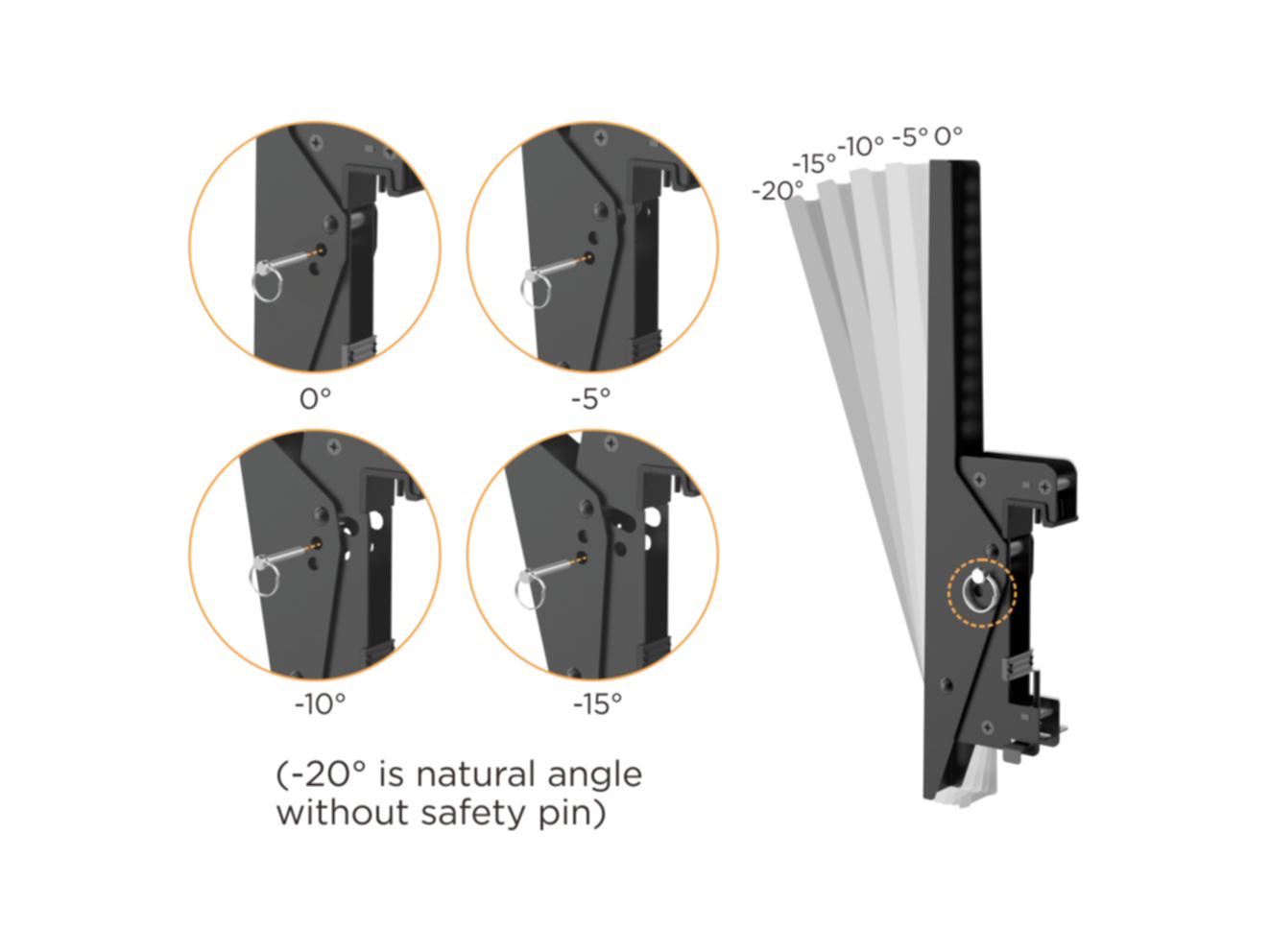 Equip 45"-50" Triple Screen Ceiling Mount – image 3