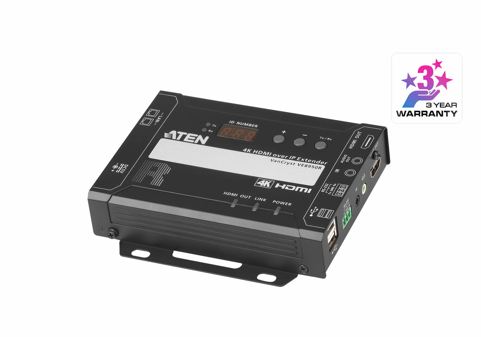 ATEN VE8950R AV extender AV receiver Black – image 1