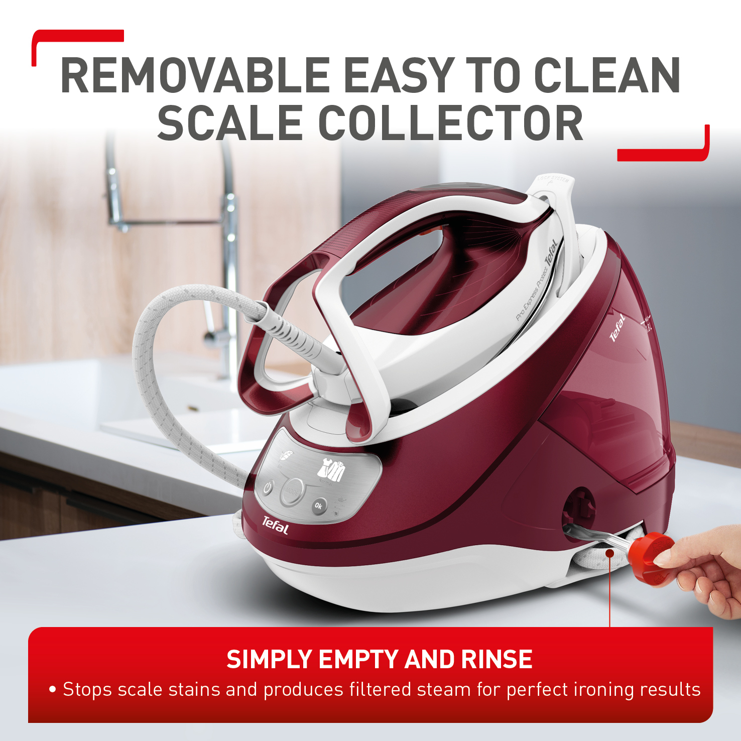Tefal Pro Express Protect GV9220G0 steam ironing station – image 4