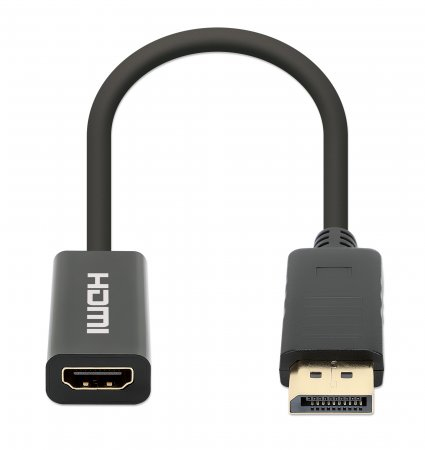 Manhattan Adaptador activo DisplayPort 1.2 a HDMI, 4K@60Hz, 15 cm, macho a hembra, DP con bloqueo, negro, no bidireccional, garantía de 3 años, equivalente a DP2HD4K60S imagen 3