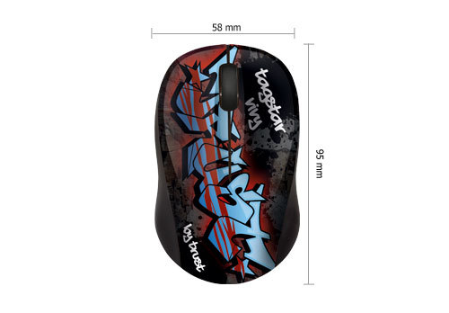 Trust Vivy Wireless Mini Mouse - Tagstar Graffiti – image 6