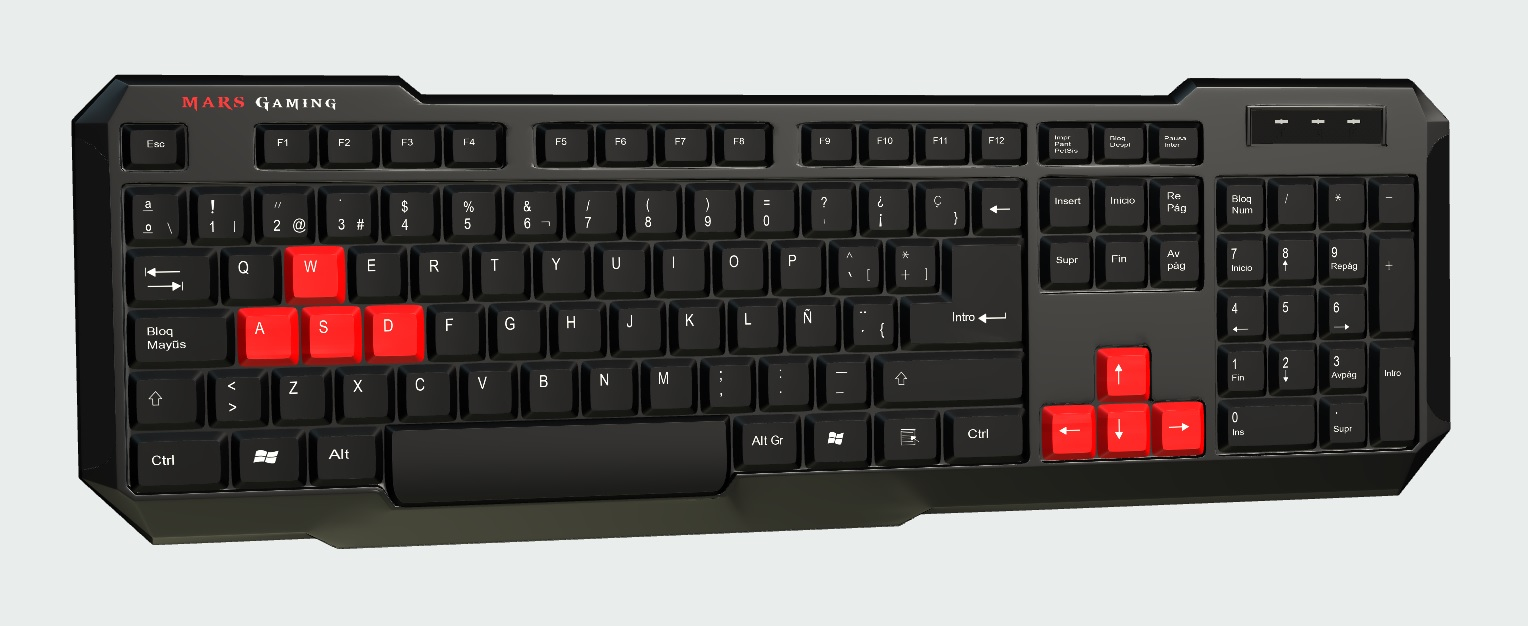 Mars Gaming MAK0 keyboard USB QWERTY Spanish Black