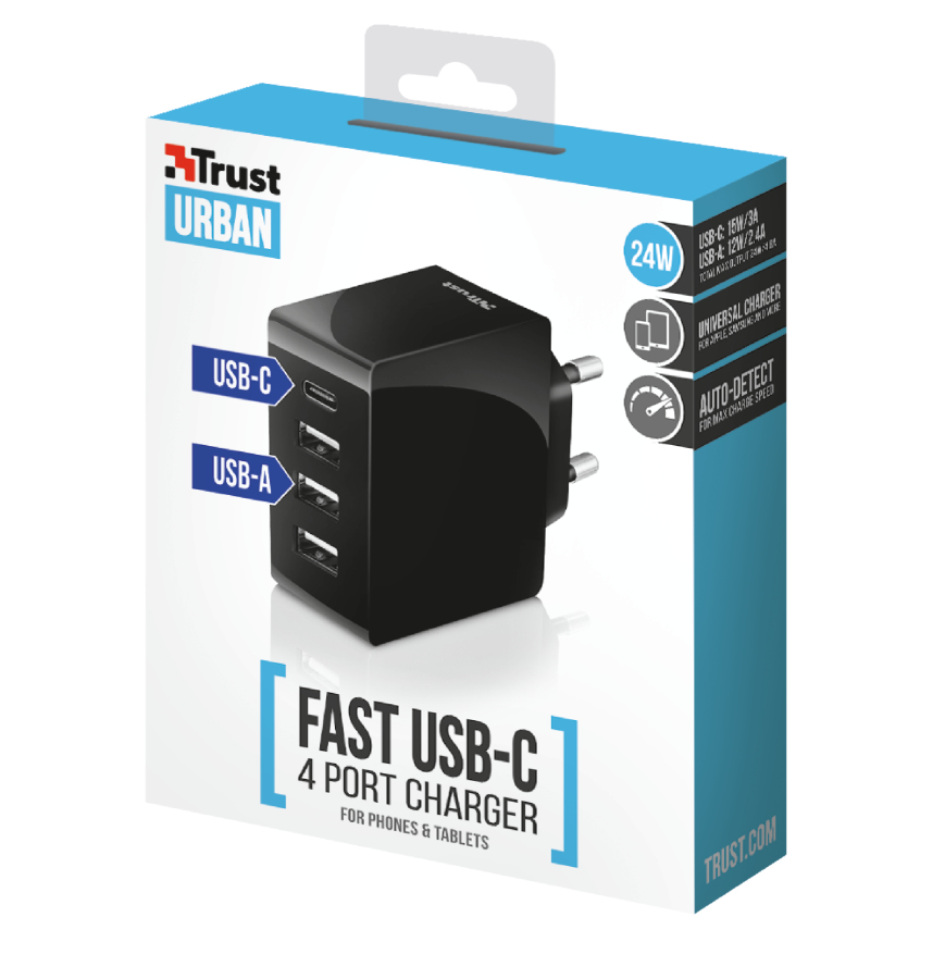 Trust 22029 mobile device charger Universal Black USB Indoor – image 5