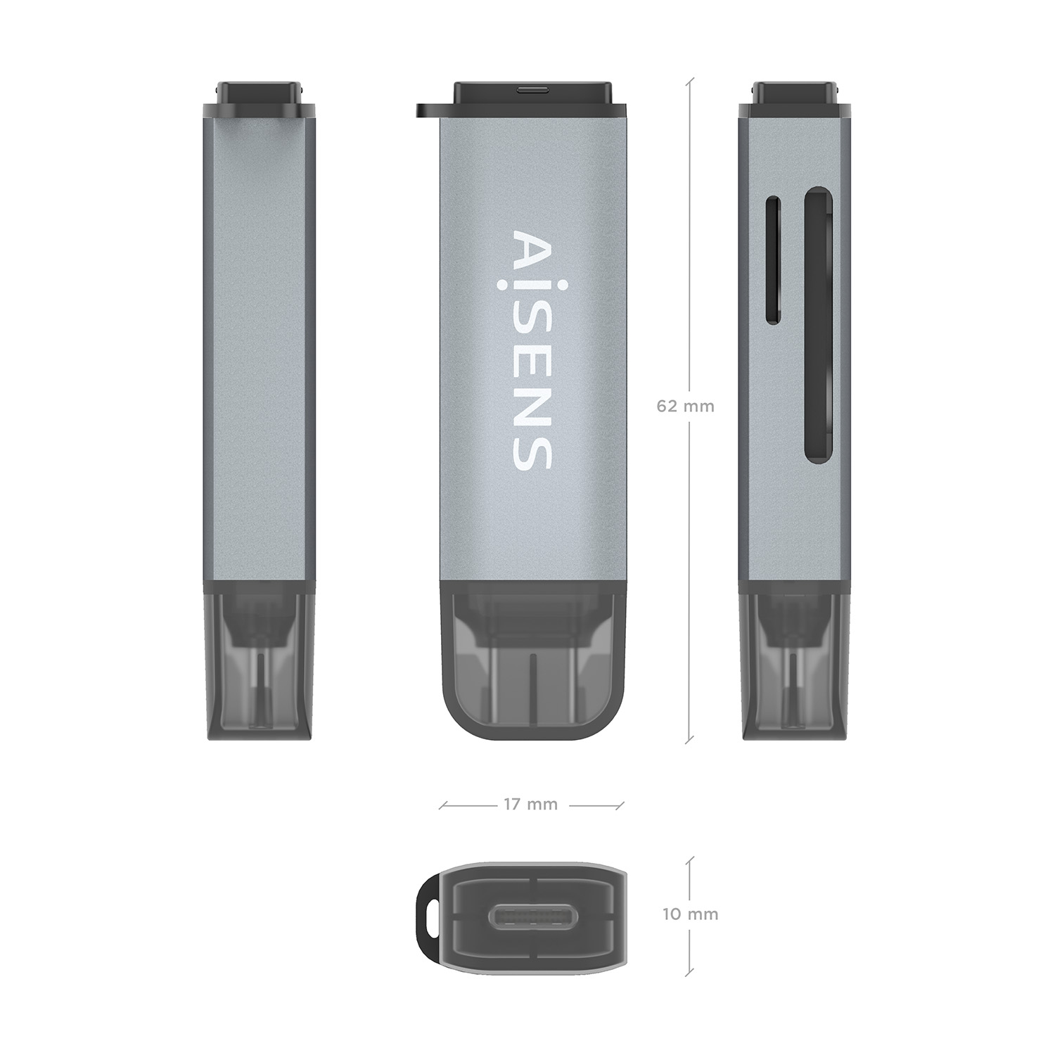 AISENS ASCR-2C10-GR card reader USB 3.2 Gen 1 (3.1 Gen 1) Type-C Grey – image 4