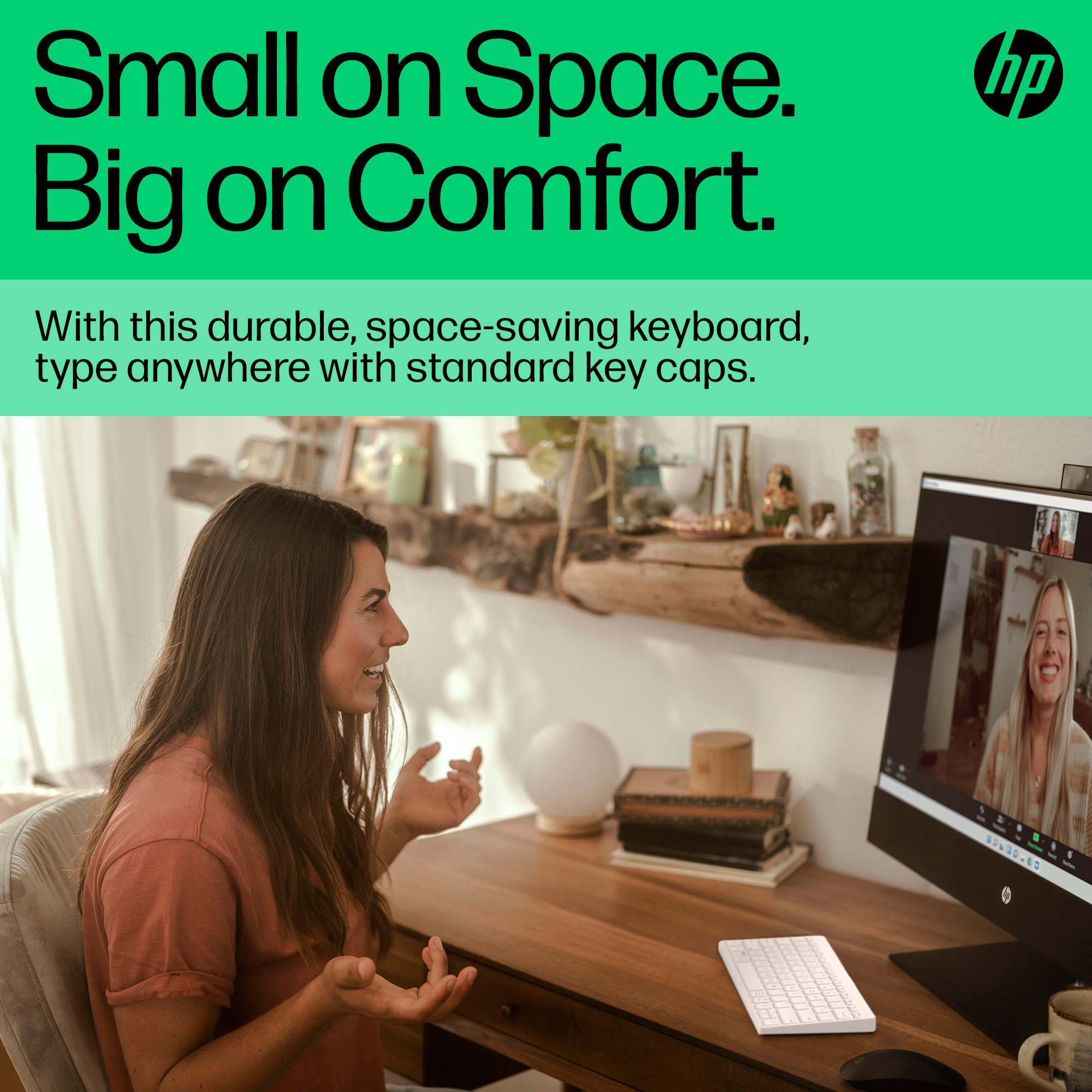 HP 350 WHT Compact Multi-Device Keyboard – image 7
