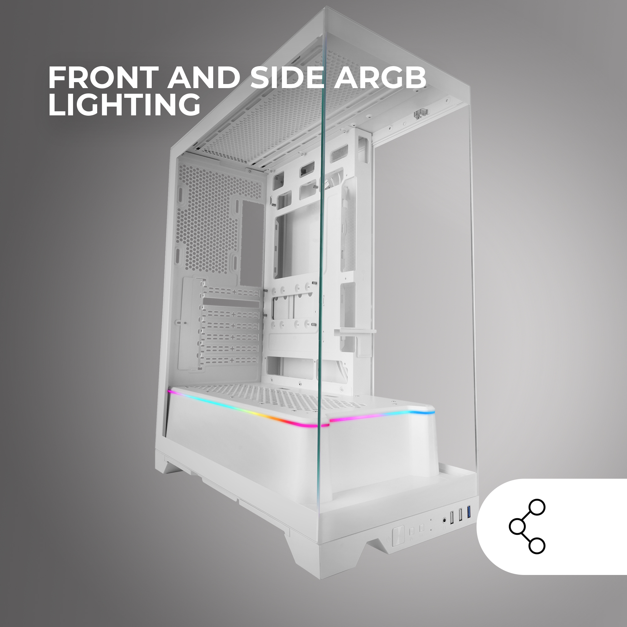 Mars Gaming MCPRISMAW computer case Midi Tower White – image 8