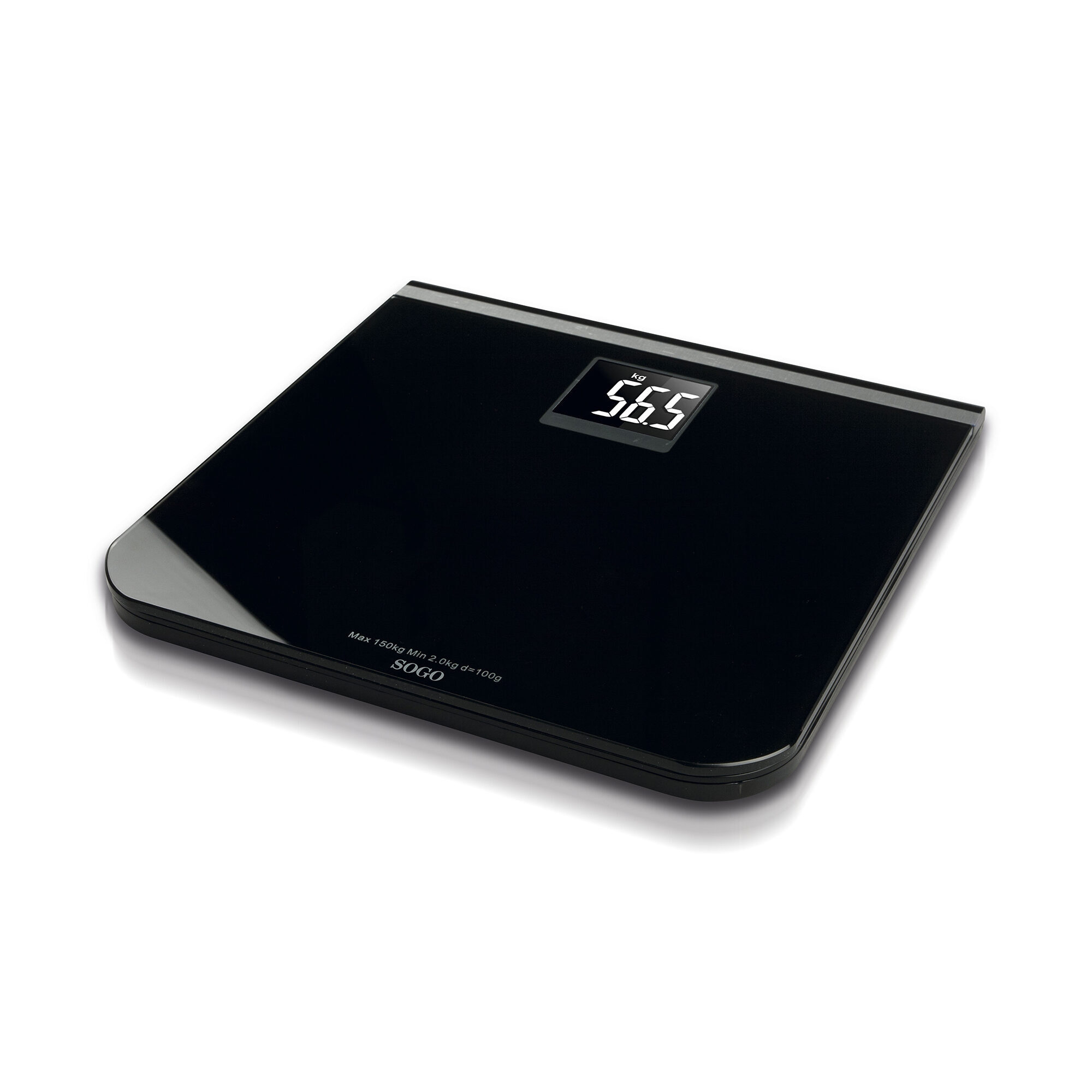 Sogo BAB-SS-3975 personal scale Square Black Electronic personal scale