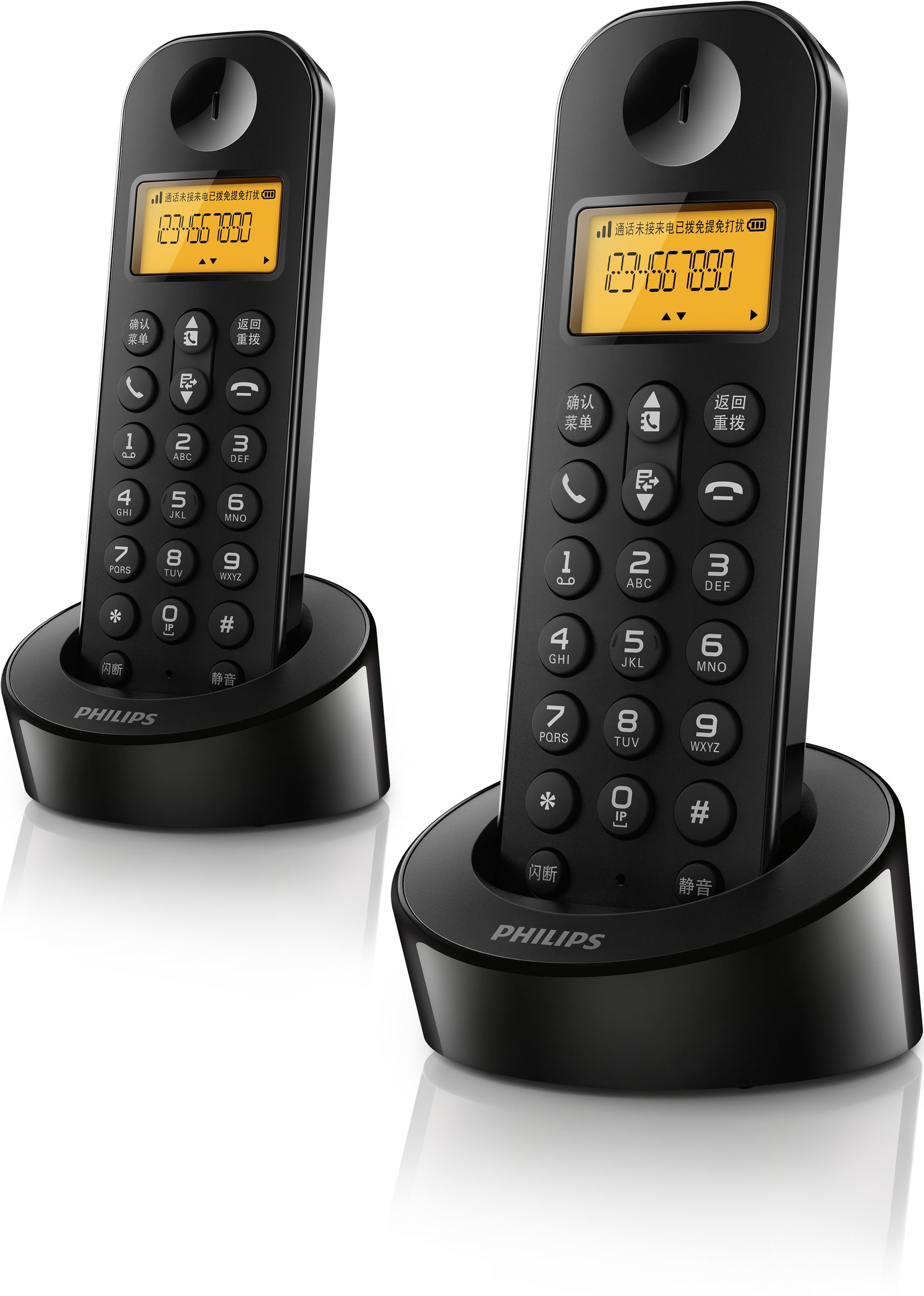 Philips DCTG1202B/93 telephone DECT telephone Caller ID Black