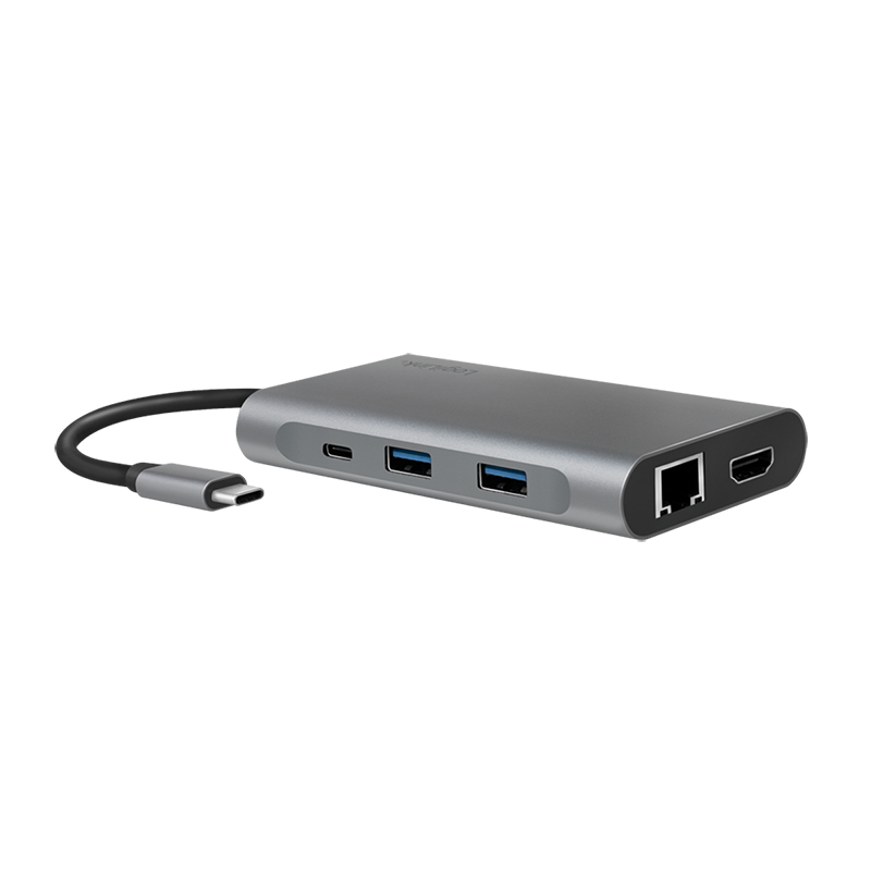 LogiLink UA0382 laptop dock/port replicator Wired USB 3.2 Gen 1 (3.1 Gen 1) Type-C Silver – image 3