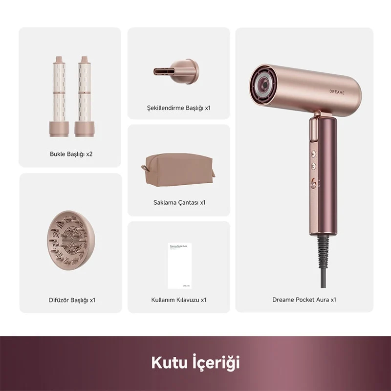 Dreame Pocket Aura Saç Kurutma Makinesi Gold – image 8