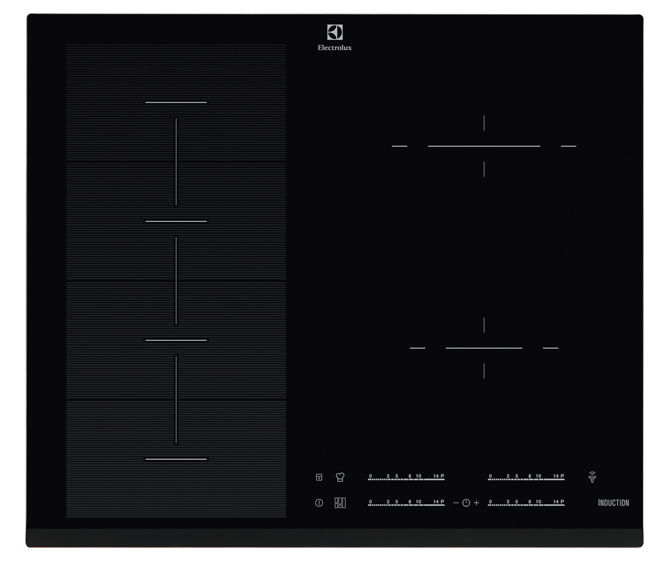 Electrolux EHX6455FHK Black Built-in Zone induction hob 4 zone(s) – image 1