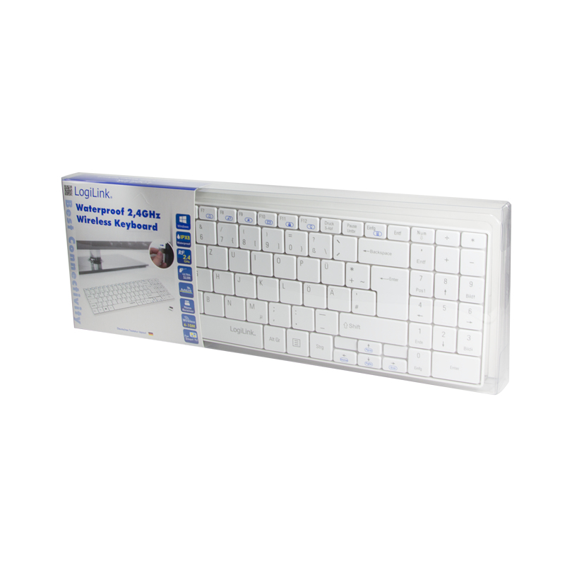 LogiLink ID0116 keyboard USB QWERTZ German White – image 5