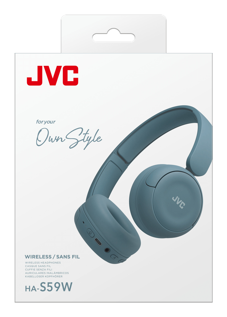 JVC HA-S59W Headset Wired & Wireless Head-band Music/Everyday USB Type-C Bluetooth Blue – image 5