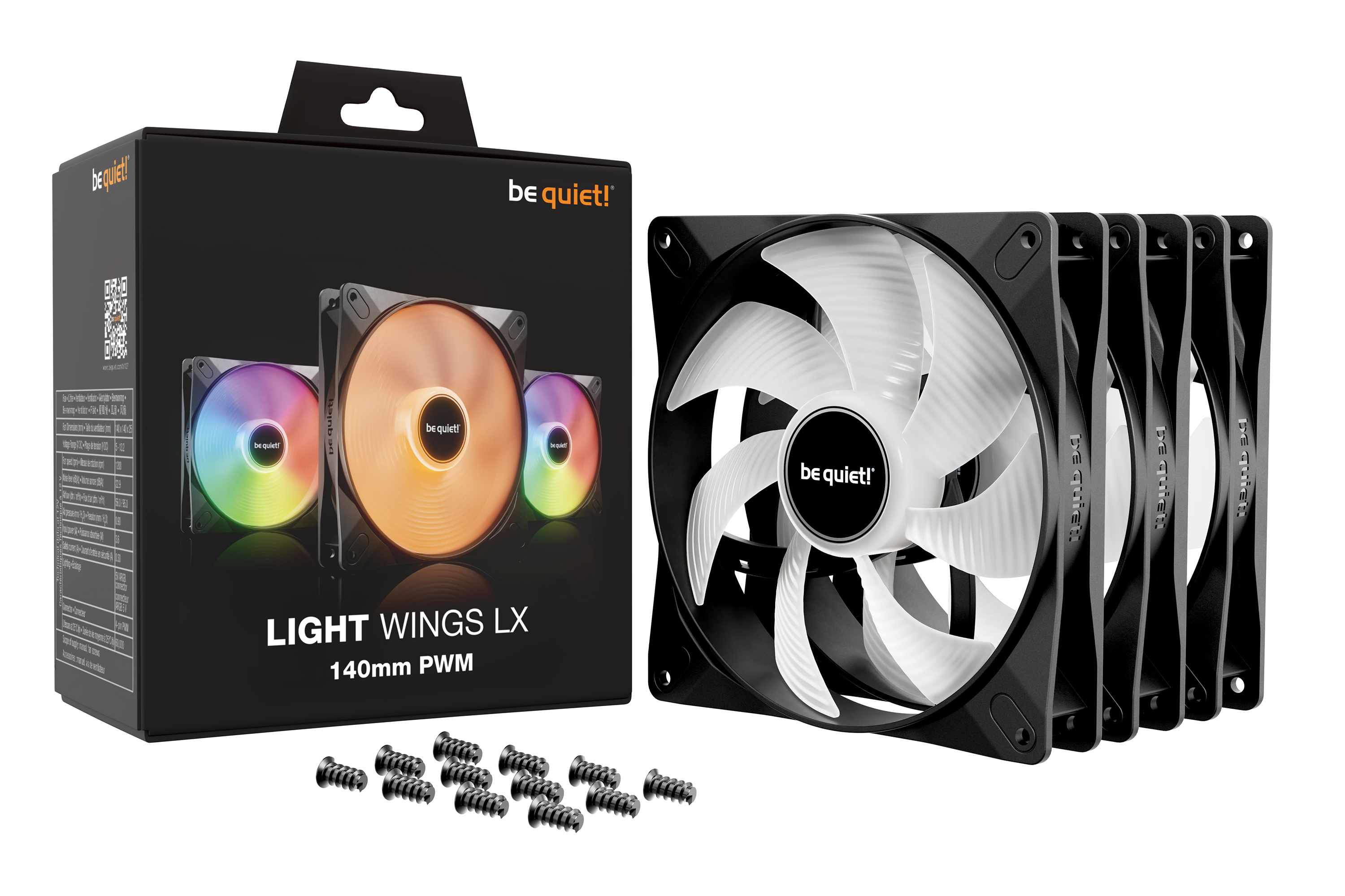 be quiet! Lüfter 140*140*25  Light Wings LX PWM Triple Lüfter