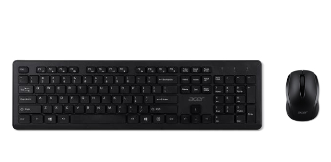 Acer GP.ACC11.01U keyboard Mouse included Universal RF Wireless QWERTY US International Black