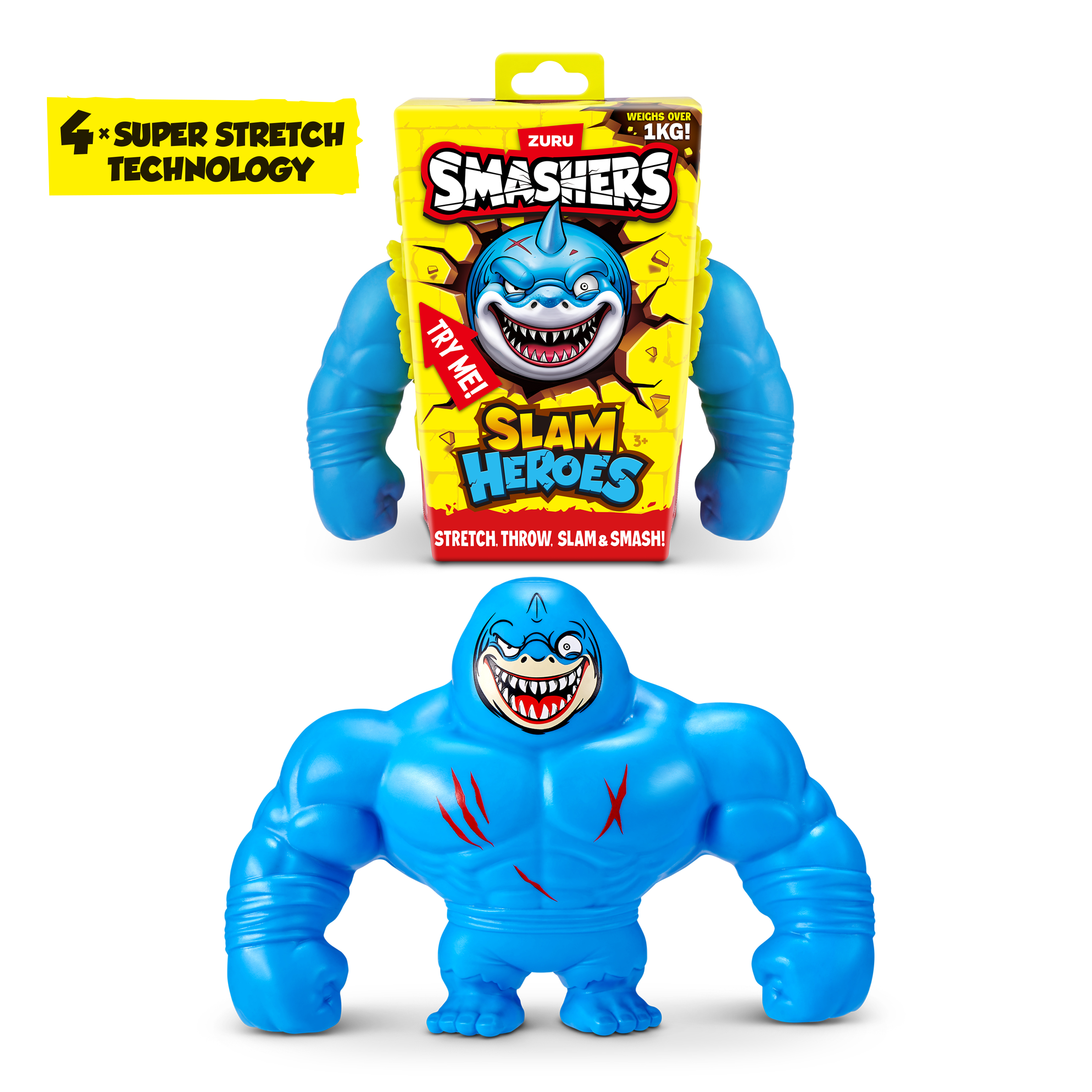 عکس فیگور اسباب بازی کوسه قهرمان Smashers 74146A SLAM، آبی