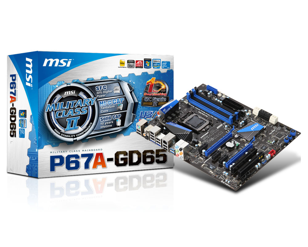 MSI P67A-GD65 LGA 1155 (Socket H2) ATX – image 1